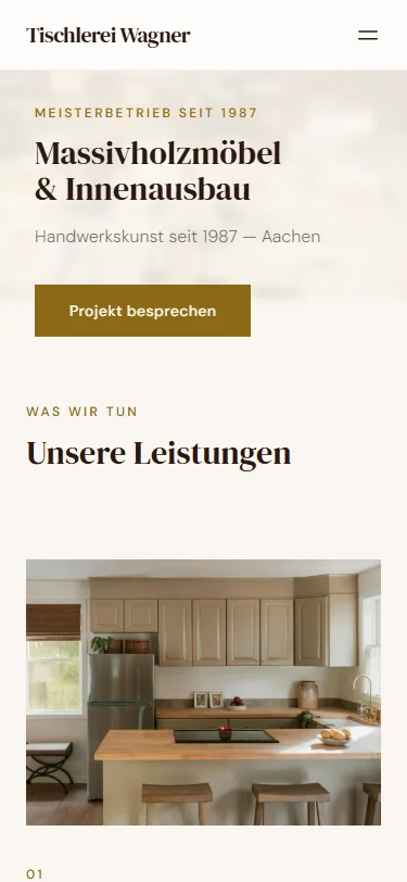 Beispiel Mobile Tischlerei